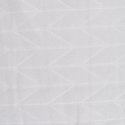 White Geometric-Chevron Jacquard, Poly-Cotton