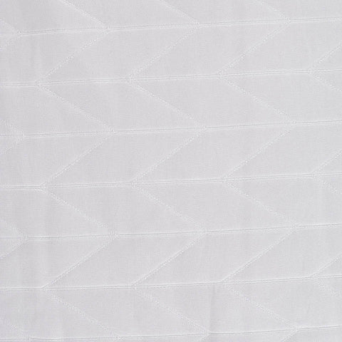 White Geometric-Chevron Jacquard, Poly-Cotton