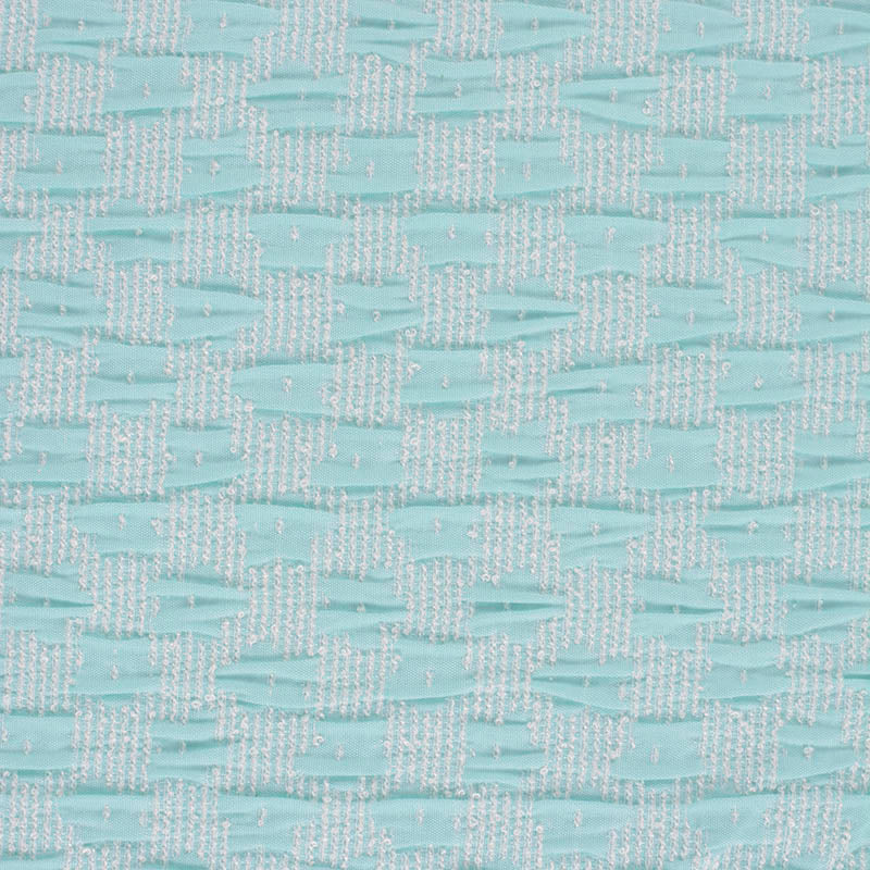 White Grid Jacquard, Polyester, 243 gsm