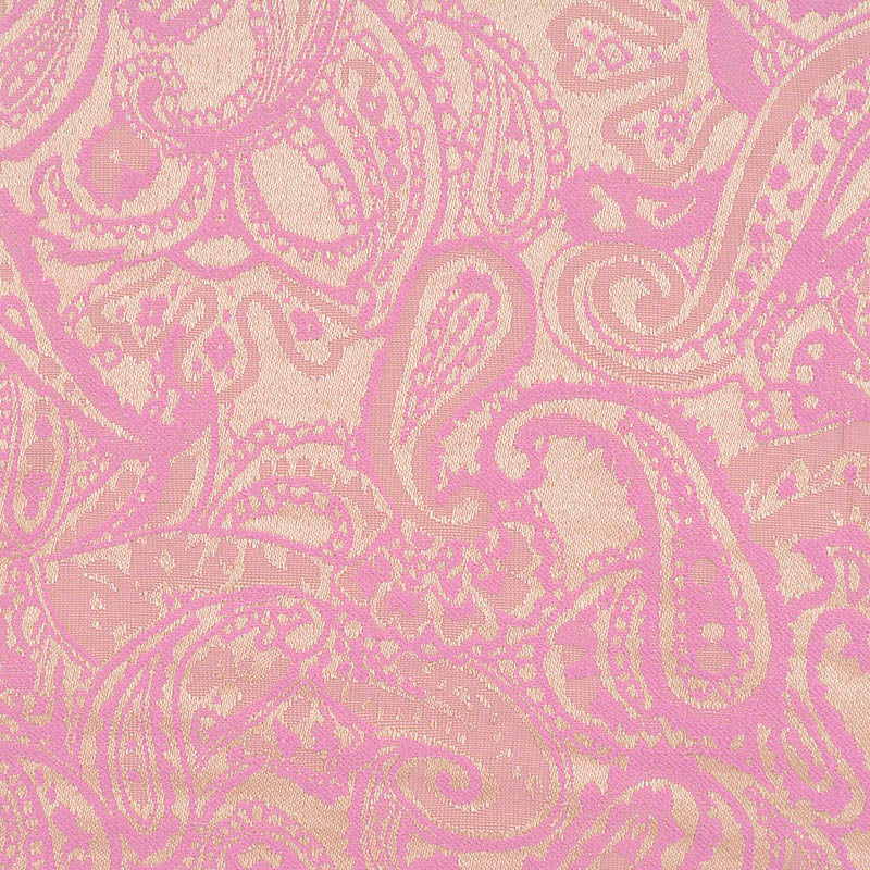Pink Paisley Jacquard, Poly-Cotton