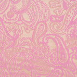 Pink Paisley Jacquard, Poly-Cotton
