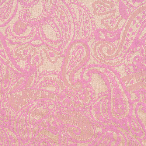 Pink Paisley Jacquard, Poly-Cotton