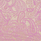 Pink Paisley Jacquard, Poly-Cotton — texture