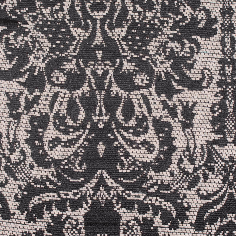 Floral Polyester Cotton Woven Fabric, 260 gsm, 148 cm — Grey