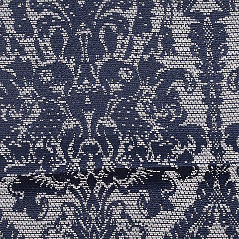Dark Blue Damask Jacquard, Poly-Cotton