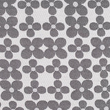 Dark Grey Floral Jacquard, Poly-Cotton — texture