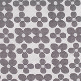 Dark Grey Floral Jacquard, Poly-Cotton
