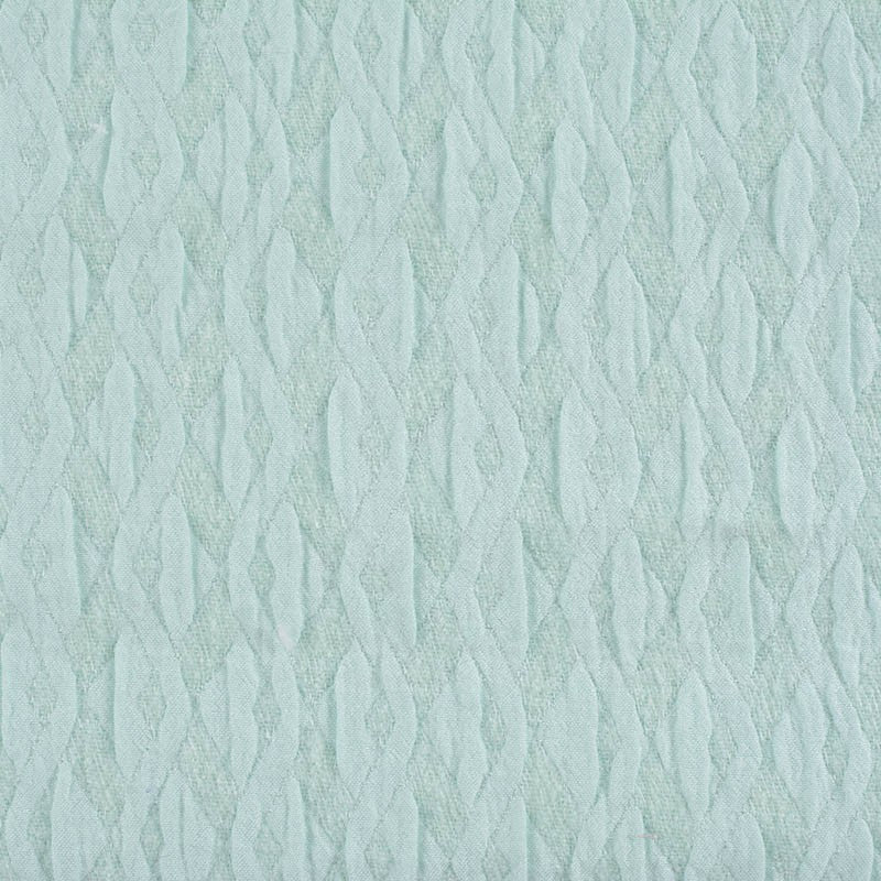 Light Aqua Diamond Jacquard, Poly-Acrylic