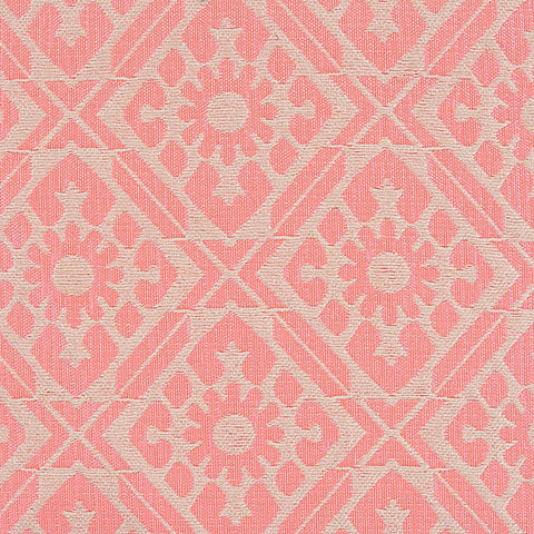 Pink Floral Jacquard, Cotton-Poly, 196 gsm