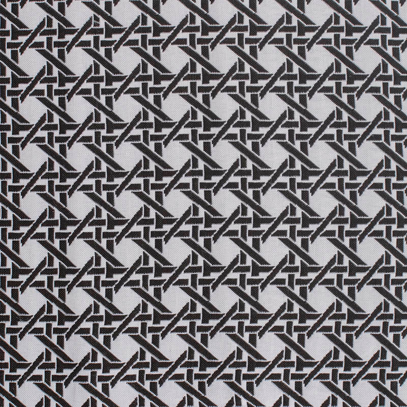 Black Geometric Jacquard, Polyester, 203 gsm