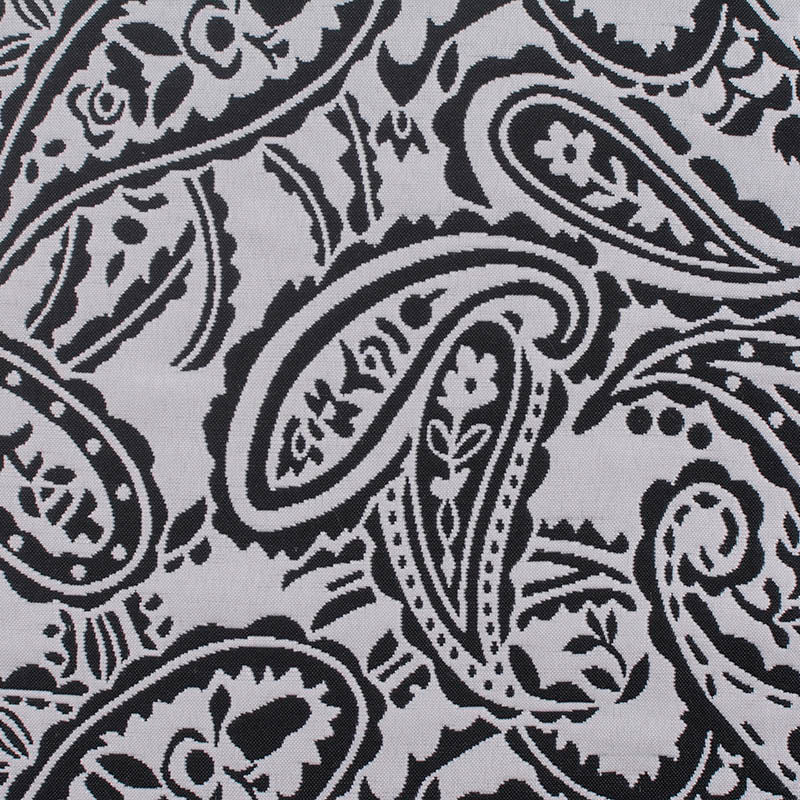 Black Paisley Jacquard, Polyester, 224 gsm
