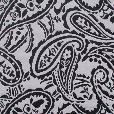 Black Paisley Jacquard, Polyester, 224 gsm
