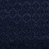 Navy Geometric-Circle Jacquard, Cotton-Poly