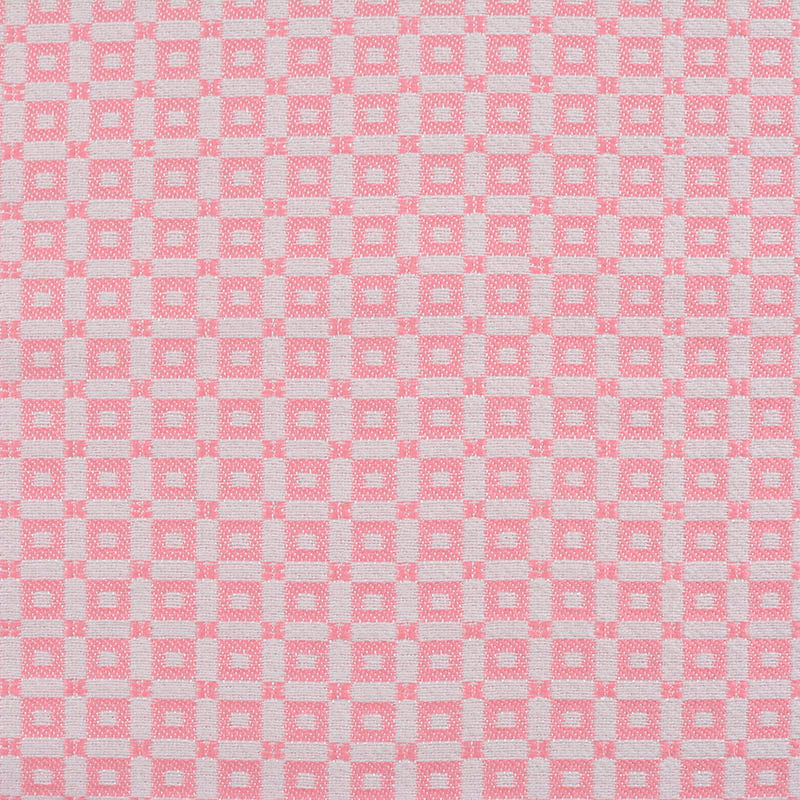Pink Check Jacquard, Cotton-Poly, 215 gsm