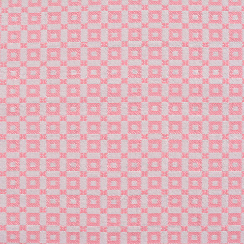 Pink Check Jacquard, Cotton-Poly, 215 gsm