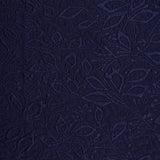 Navy Floral Jacquard, Poly-Cotton