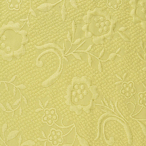 Yellow Tone-on-Tone Floral Jacquard, Poly-Cotton