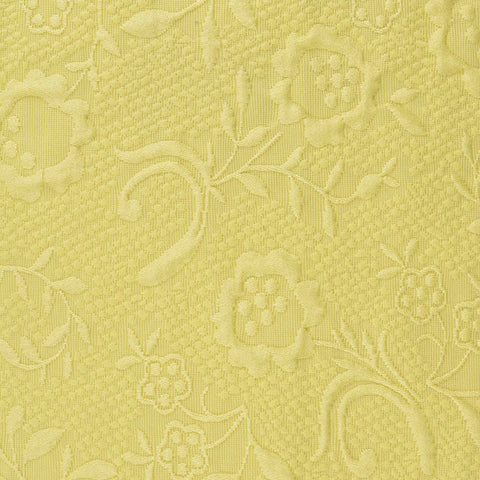 Yellow Tone-on-Tone Floral Jacquard, Poly-Cotton