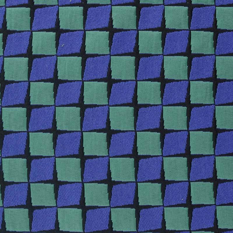 Blue Check Jacquard, Cotton-Poly