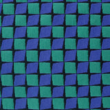 Blue Check Jacquard, Cotton-Poly