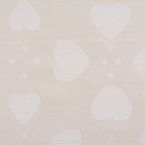 White Tone-on-Tone Heart Jacquard, Poly-Cotton — texture