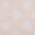 White Tone-on-Tone Heart Jacquard, Poly-Cotton
