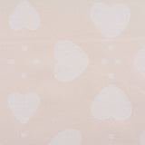 White Tone-on-Tone Heart Jacquard, Poly-Cotton