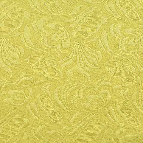 Yellow Tone-on-Tone Floral Jacquard, Cotton-Poly