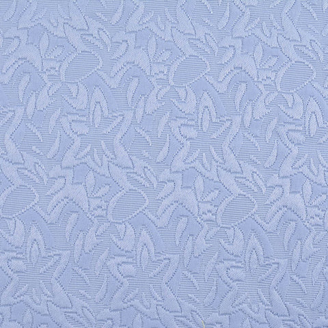 Light Blue Leaf Jacquard, Poly-Cotton