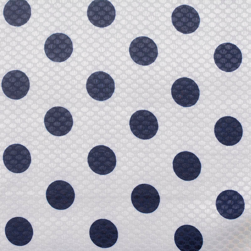 Navy Dots Jacquard, Polyester, 149 gsm
