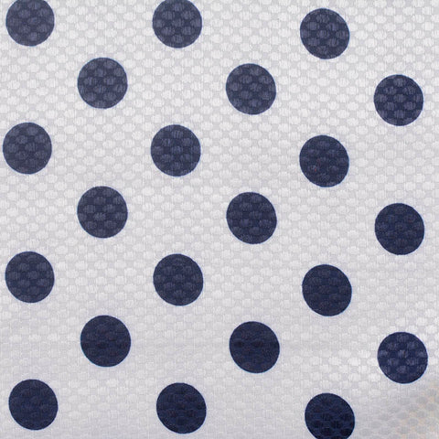 Navy Dots Jacquard, Polyester, 149 gsm