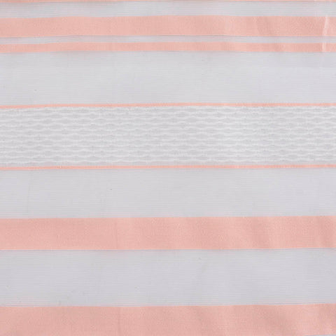 Peach Horizontal-Stripe Jacquard, Cotton-Nylon