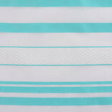 Teal Horizontal-Stripe Jacquard, Cotton-Nylon
