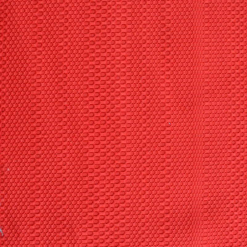 Red Honeycomb Jacquard, Cotton