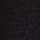 Black Tone-on-Tone Leaf Jacquard, Poly-Cotton