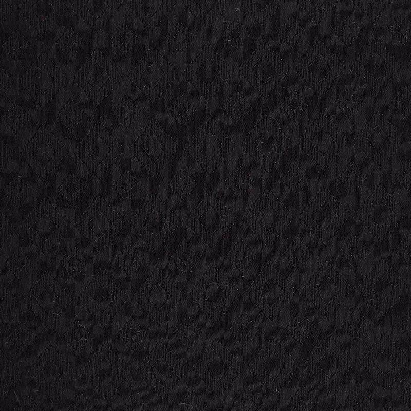Plaid Viscose Polyester Woven Fabric, 347 gsm, 146 cm — Black