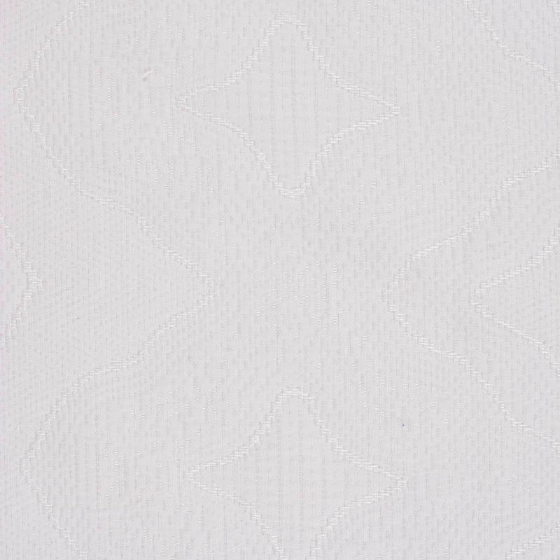 White Geometric-Diamond Jacquard, Cotton-Poly, 241 gsm
