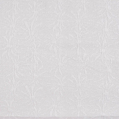 White Tone-on-Tone Floral Jacquard, Cotton-Poly