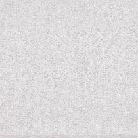 White Tone-on-Tone Floral Jacquard, Cotton-Poly