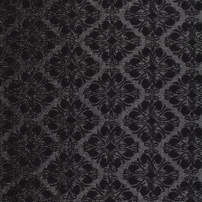 Black Tone-on-Tone Jacquard, Cotton-Poly, 214 gsm
