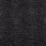 Black Geometric-Diamond Jacquard, Cotton-Poly