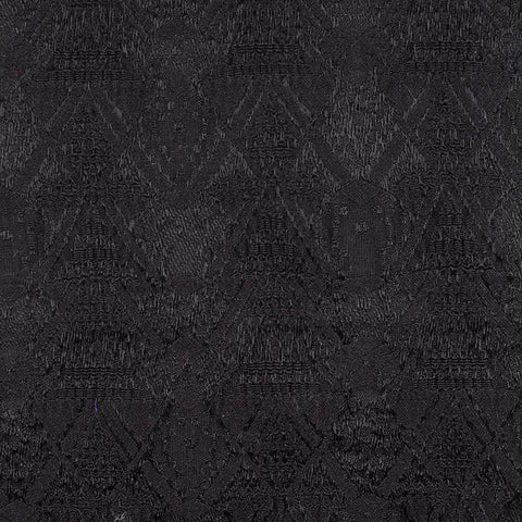Black Geometric-Diamond Jacquard, Cotton-Poly, 297 gsm