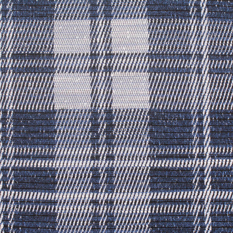 Blue Plaid Jacquard, Acrylic-Poly