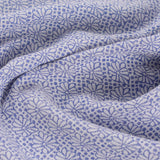Blue Floral Jacquard, Poly-Cotton