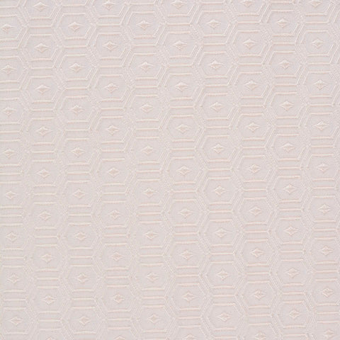 White Geometric-Hexagon Jacquard, Polyester