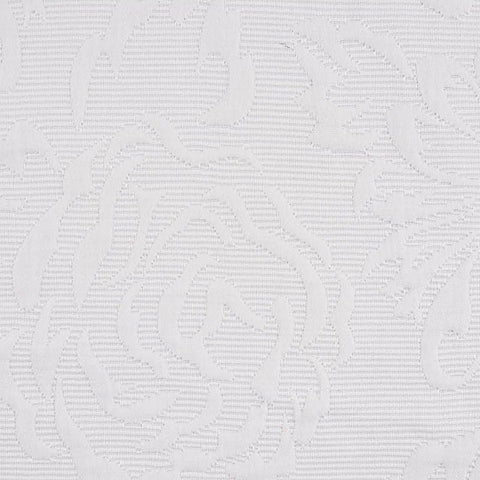 White Tone-on-Tone Floral Jacquard, Cotton, 305 gsm