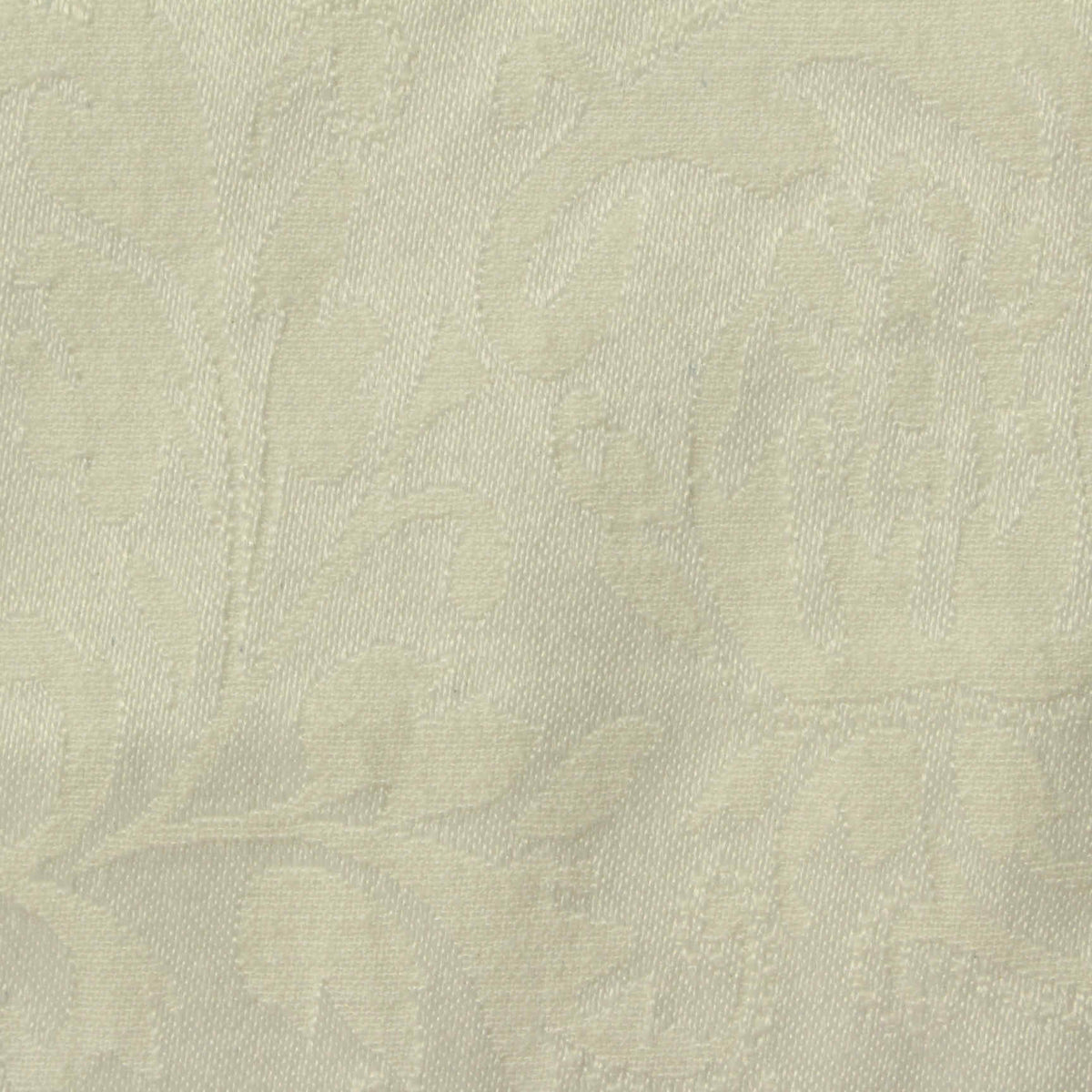Cream Floral Jacquard, Poly-Cotton, 250 gsm
