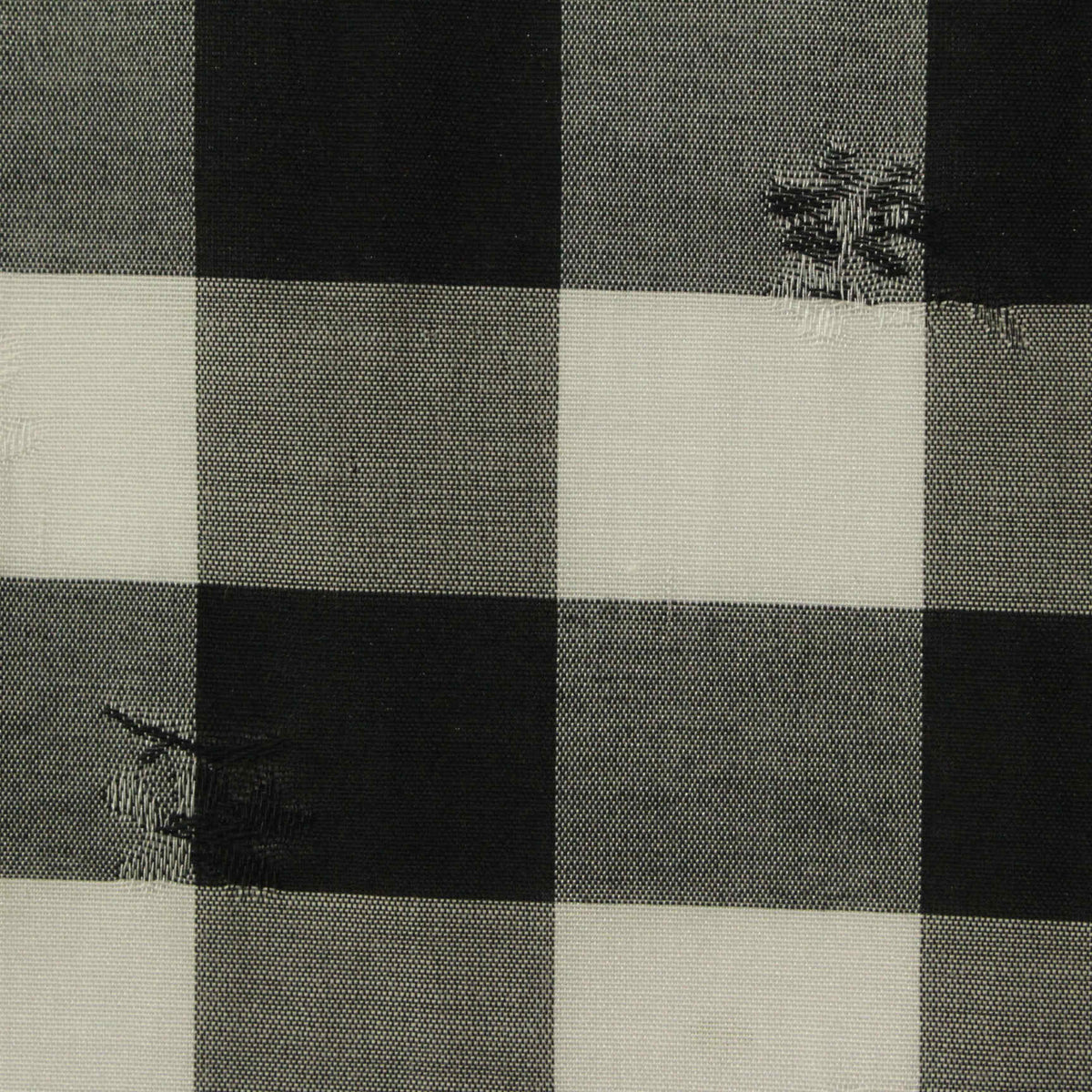 Black Check Jacquard, Cotton-Poly, 76 gsm