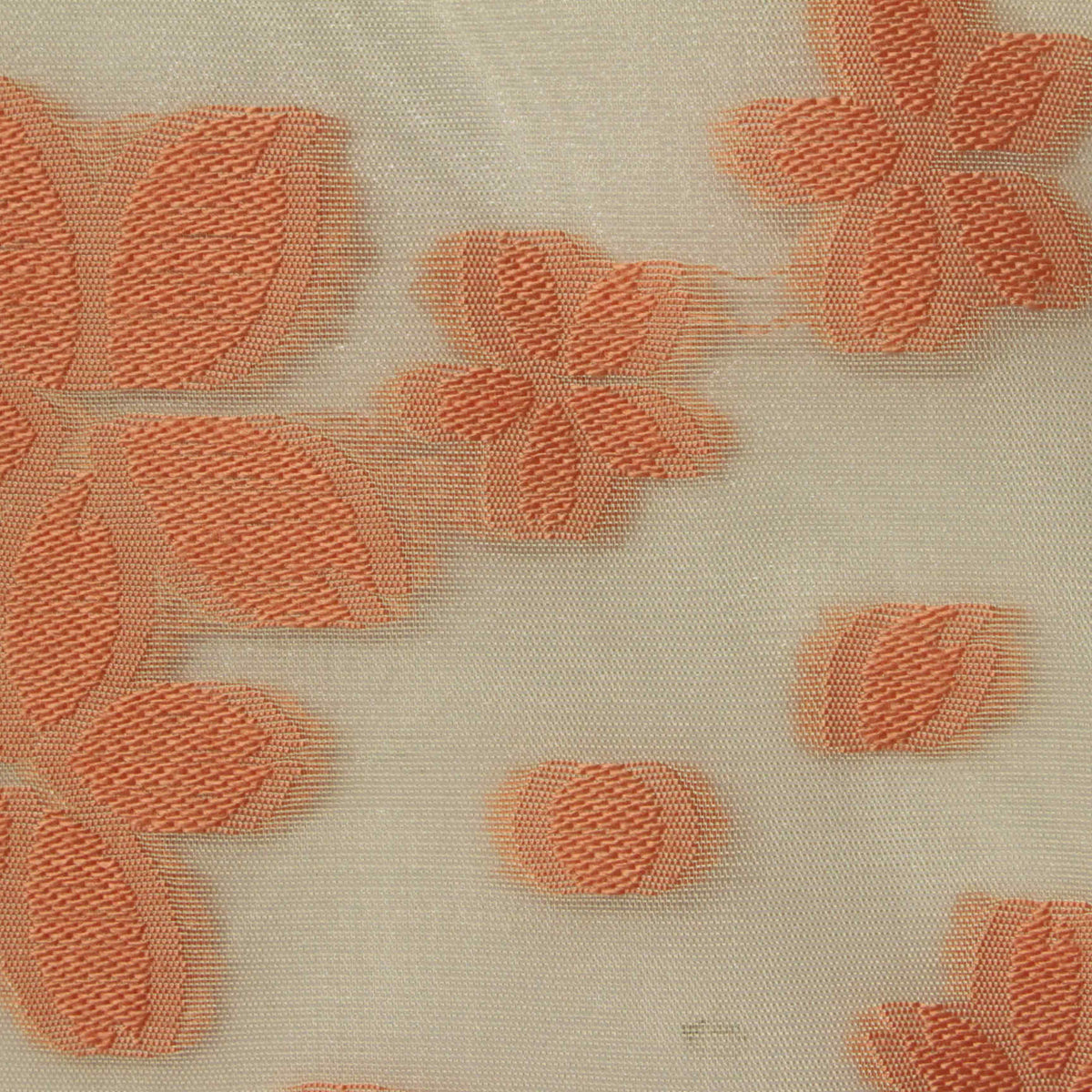 Peach Floral Jacquard, Viscose-Poly