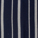 Navy Vertical-Stripe Jacquard, Cotton-Poly